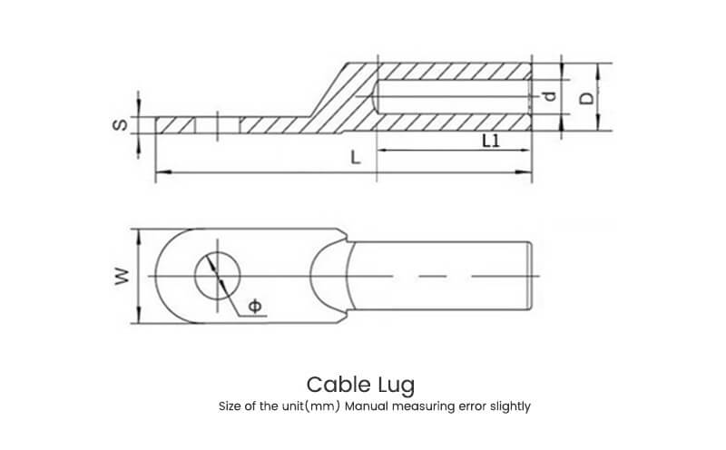 Drawing - Cable Lug -DT Type