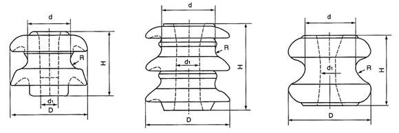 Porcelain Shackle Insulator: BS ED-2B - Drawing