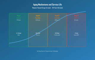 Aging Mechanisms and Service Life Prediction of Polymer-Housed Surge Arresters